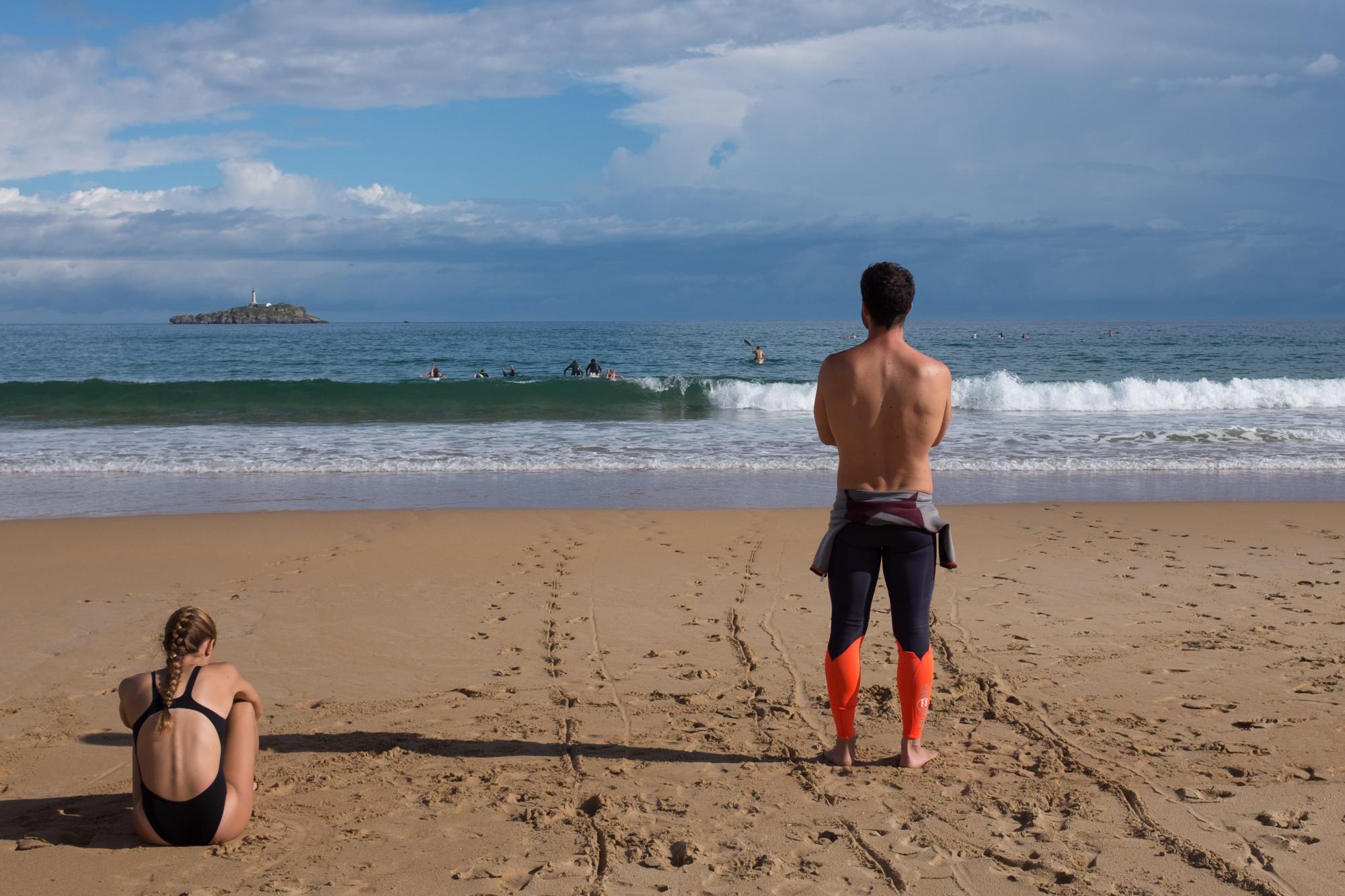 Scenic view of Somo on the Camino del Norte