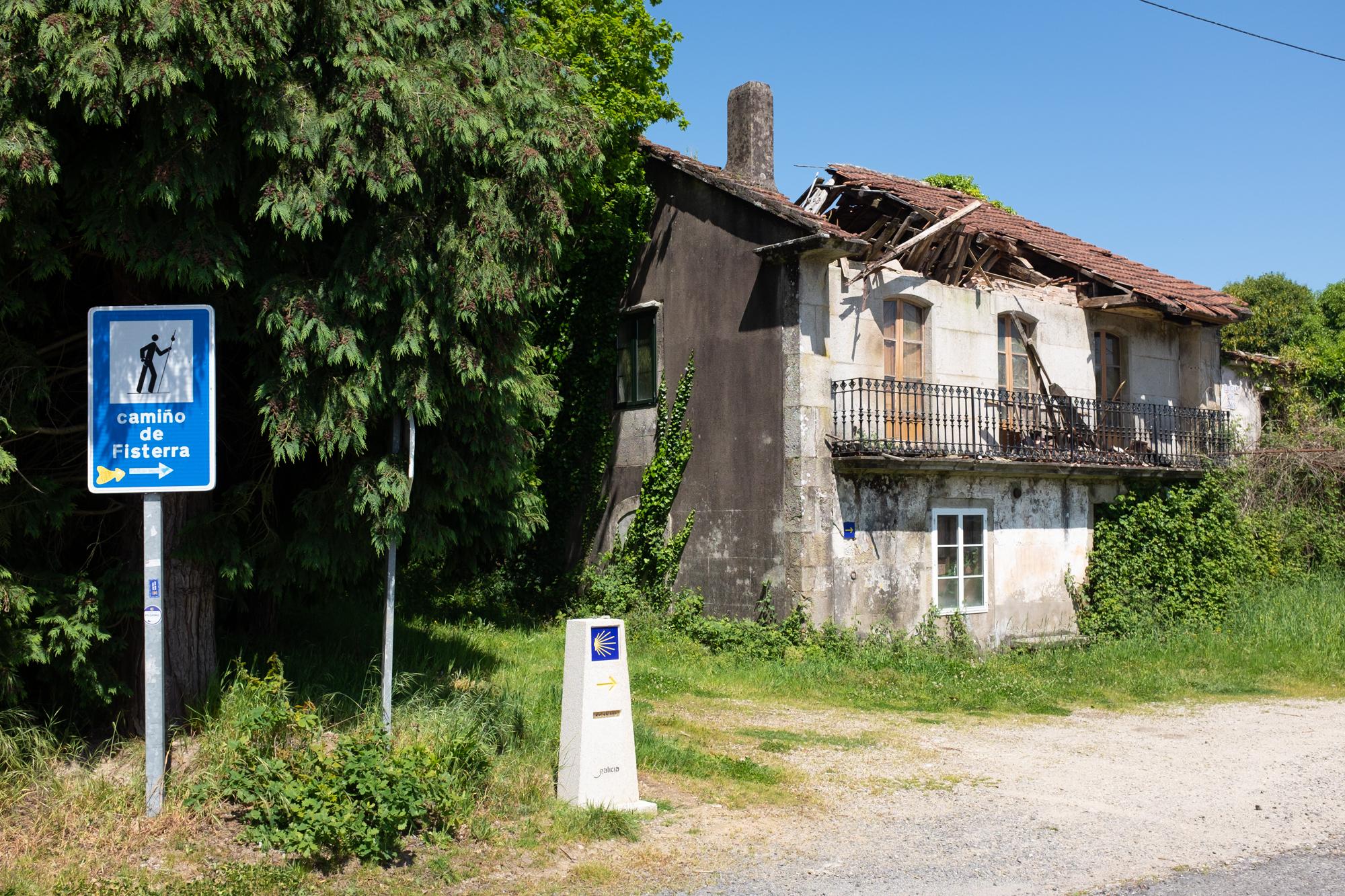 Scenic view of Zas on the Camino to Finisterre and Muxía