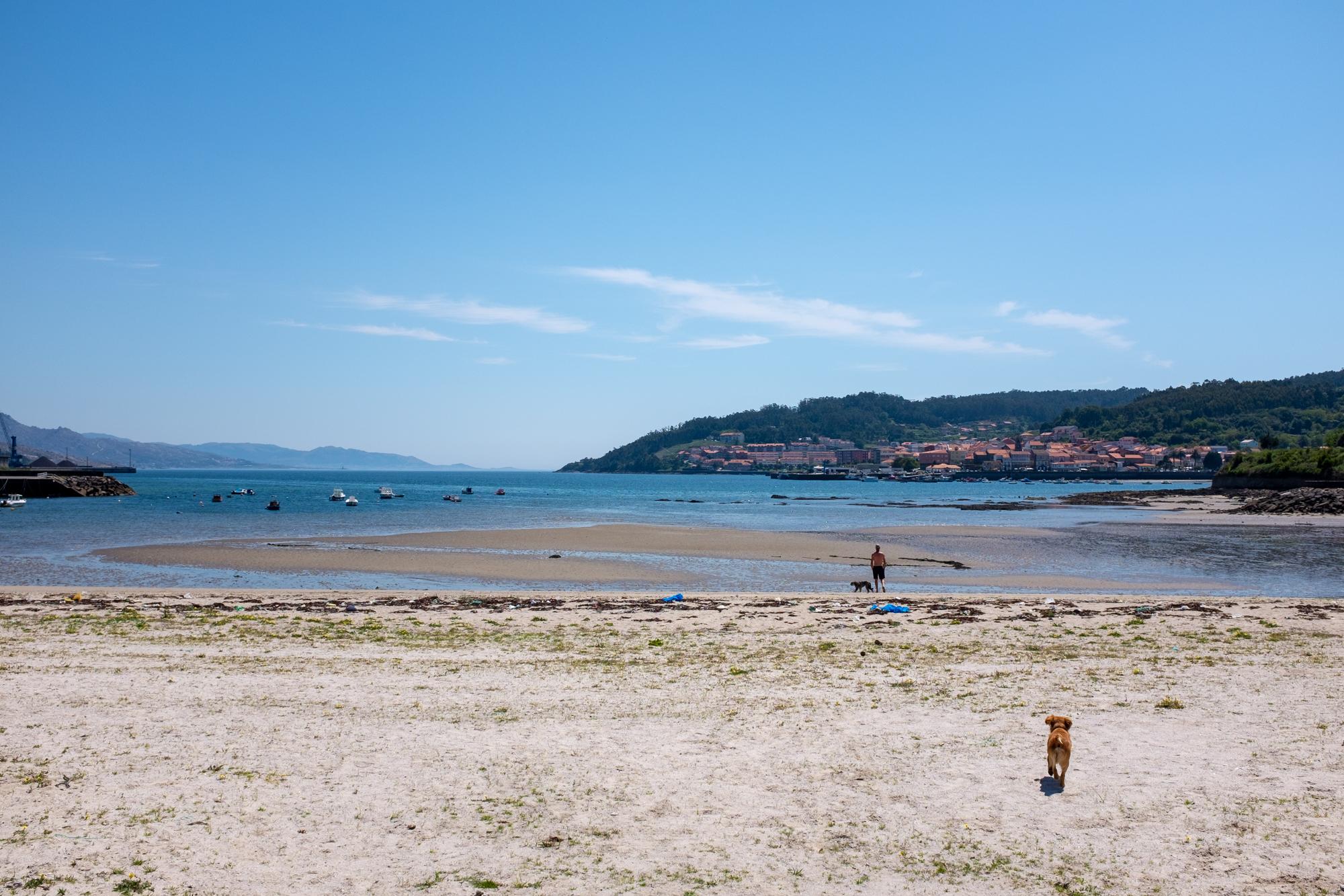 Scenic view of Cee on the Camino to Finisterre and Muxía