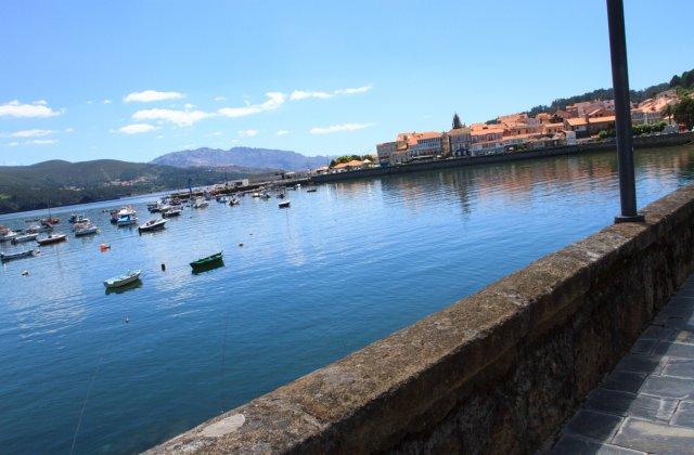 Scenic view of Corcubión on the Camino to Finisterre and Muxía