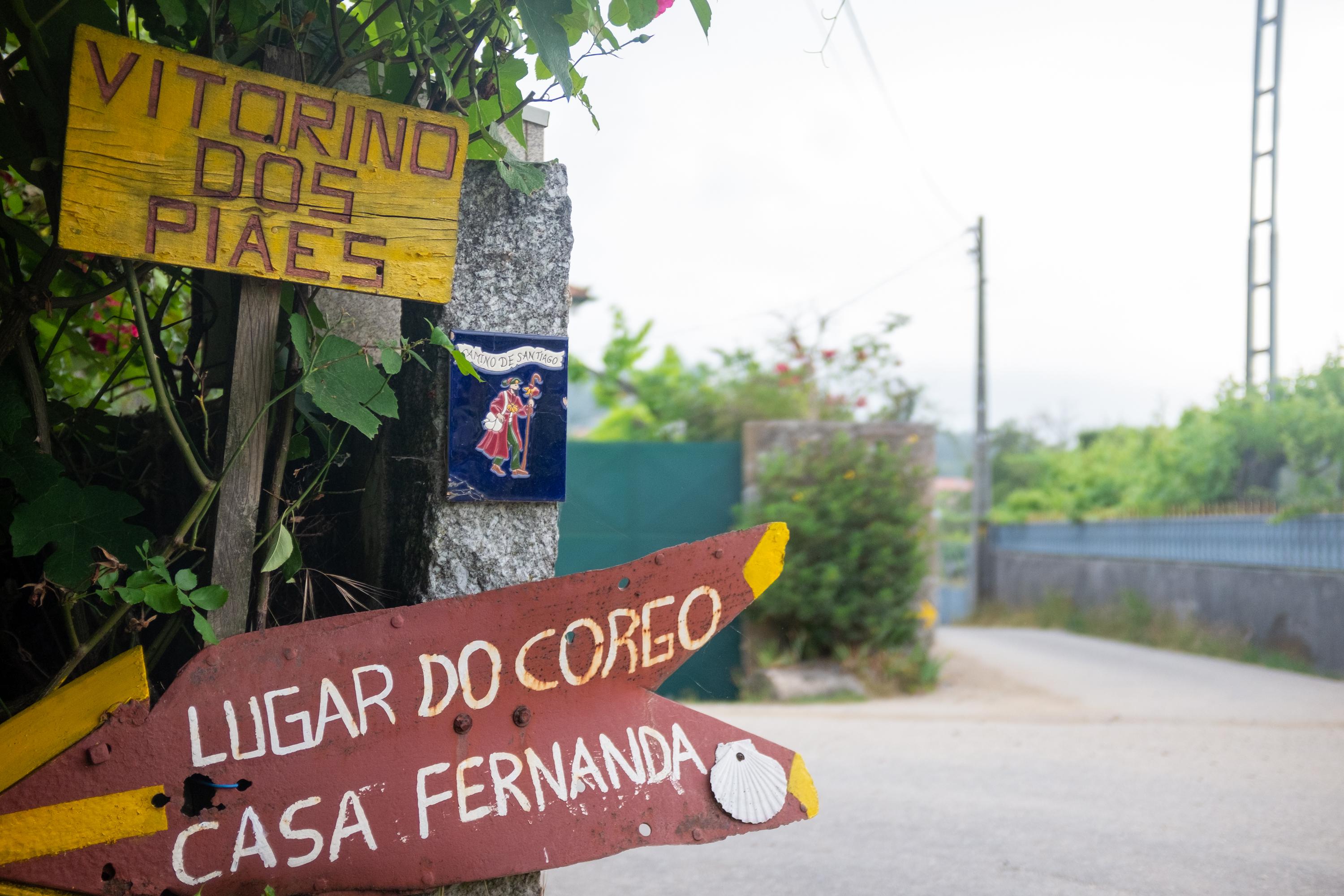 Scenic view of Lugar do Corgo on the Camino Portugués