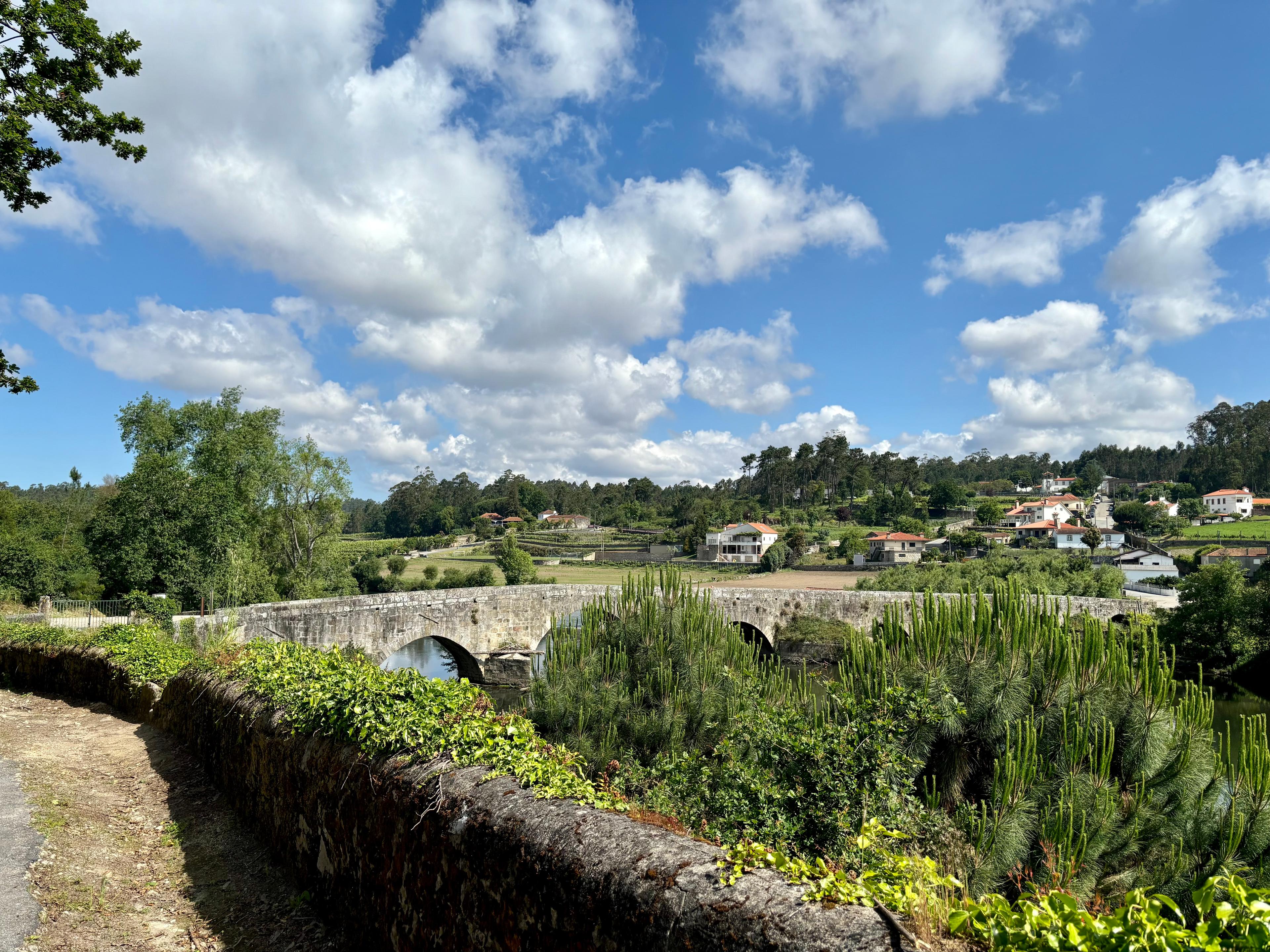 Scenic view of Puente de Ave on the Camino Portugués