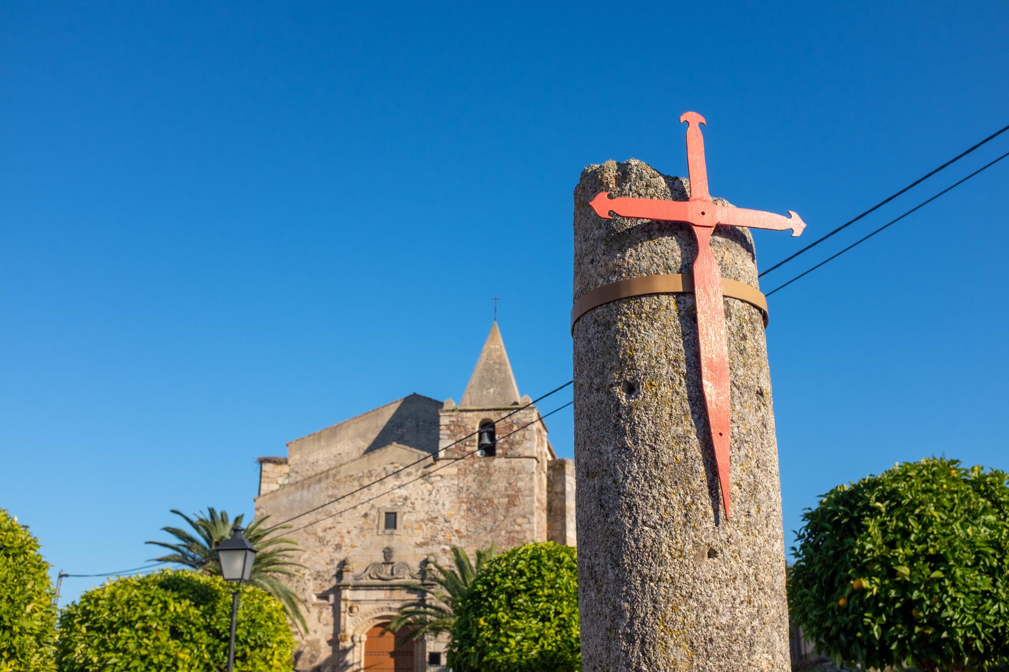 Scenic view of Aljucén on the Vía de la Plata