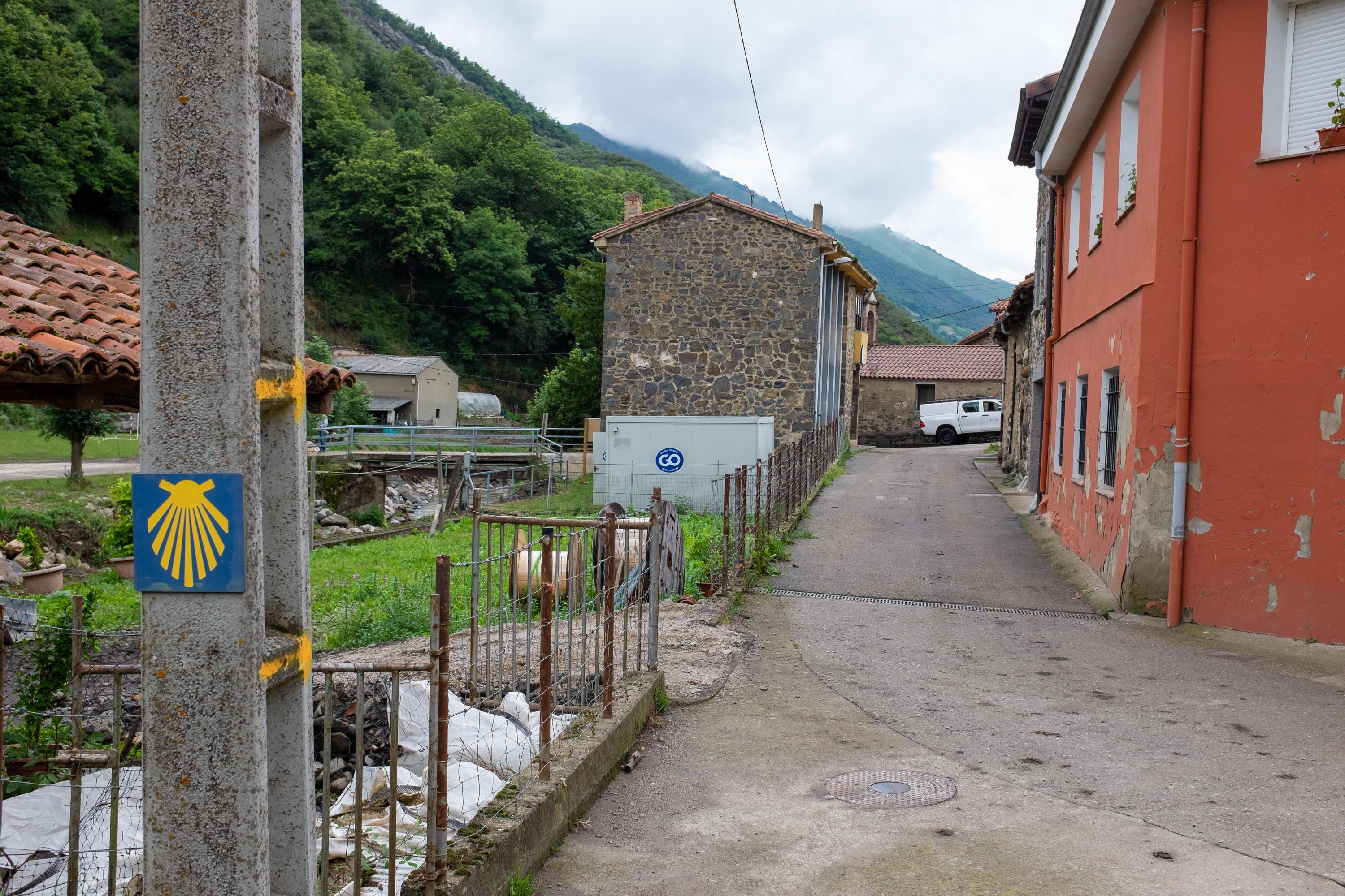 Scenic view of San Miguel del Rio on the Camino De San Salvador