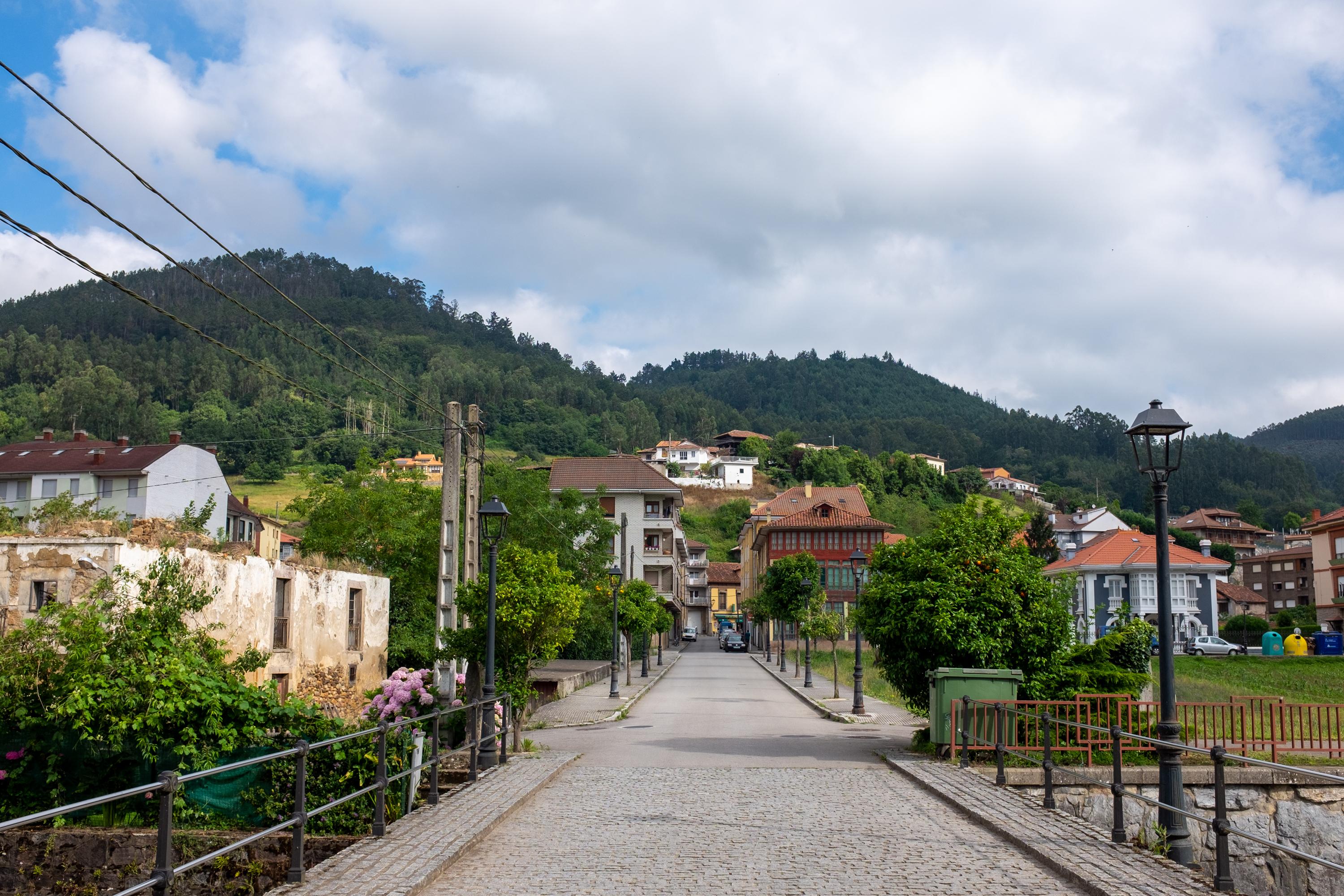 Scenic view of Cornellana on the Camino Primitivo