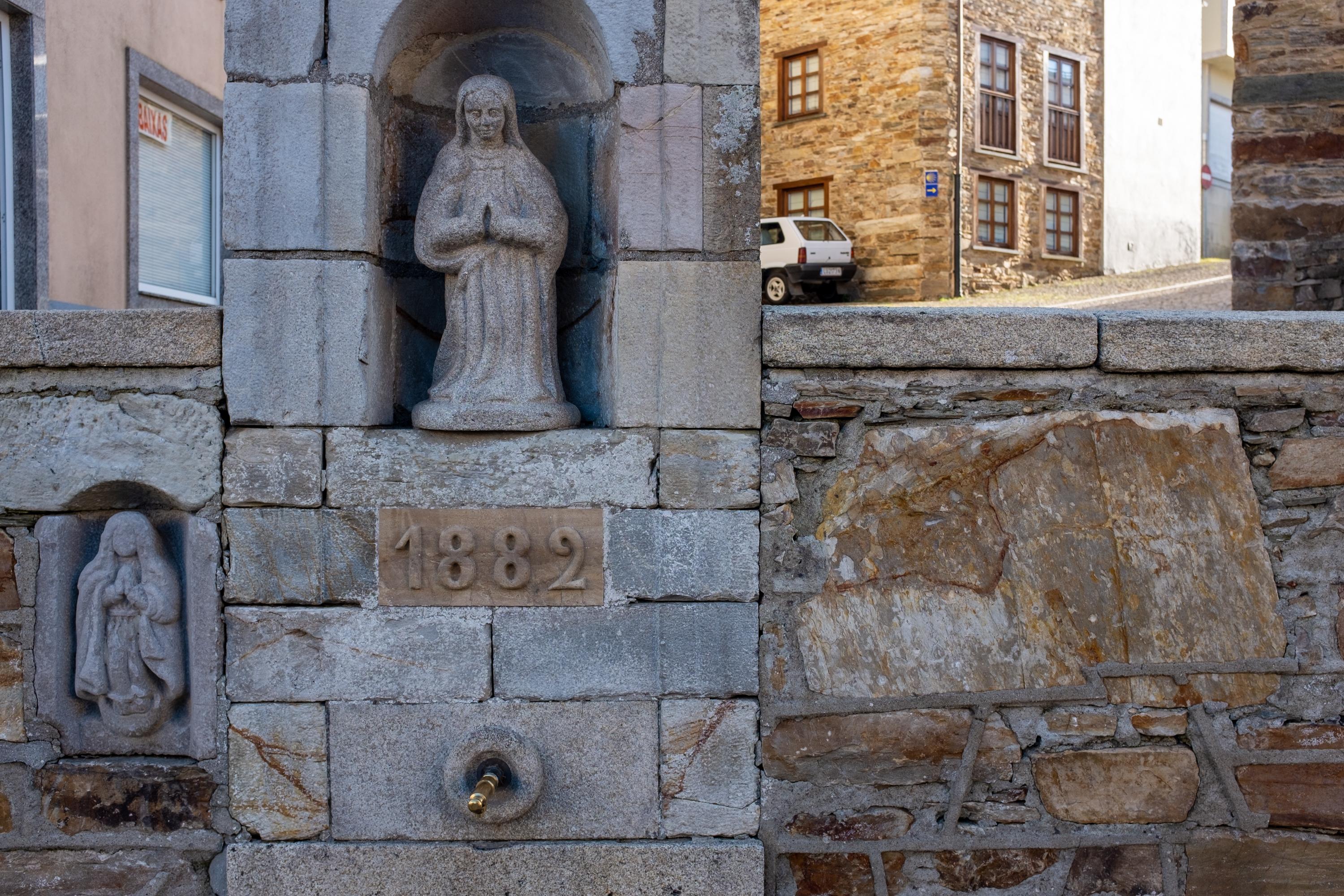 Scenic view of A Fonsagrada on the Camino Primitivo