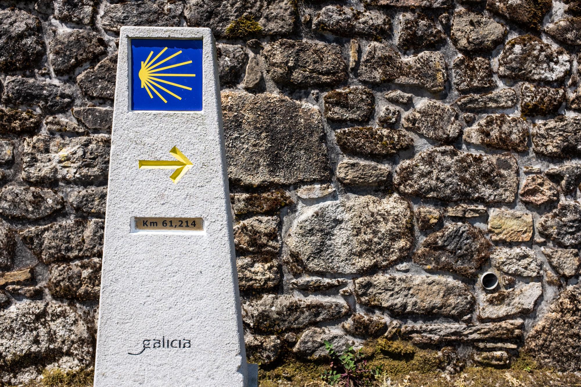 Scenic view of A Peña und Piaxe on the Camino to Finisterre and Muxía