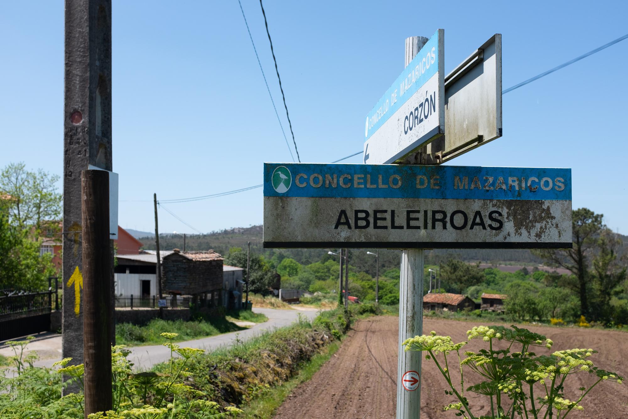 Scenic view of Como Abeleiroas on the Camino to Finisterre and Muxía