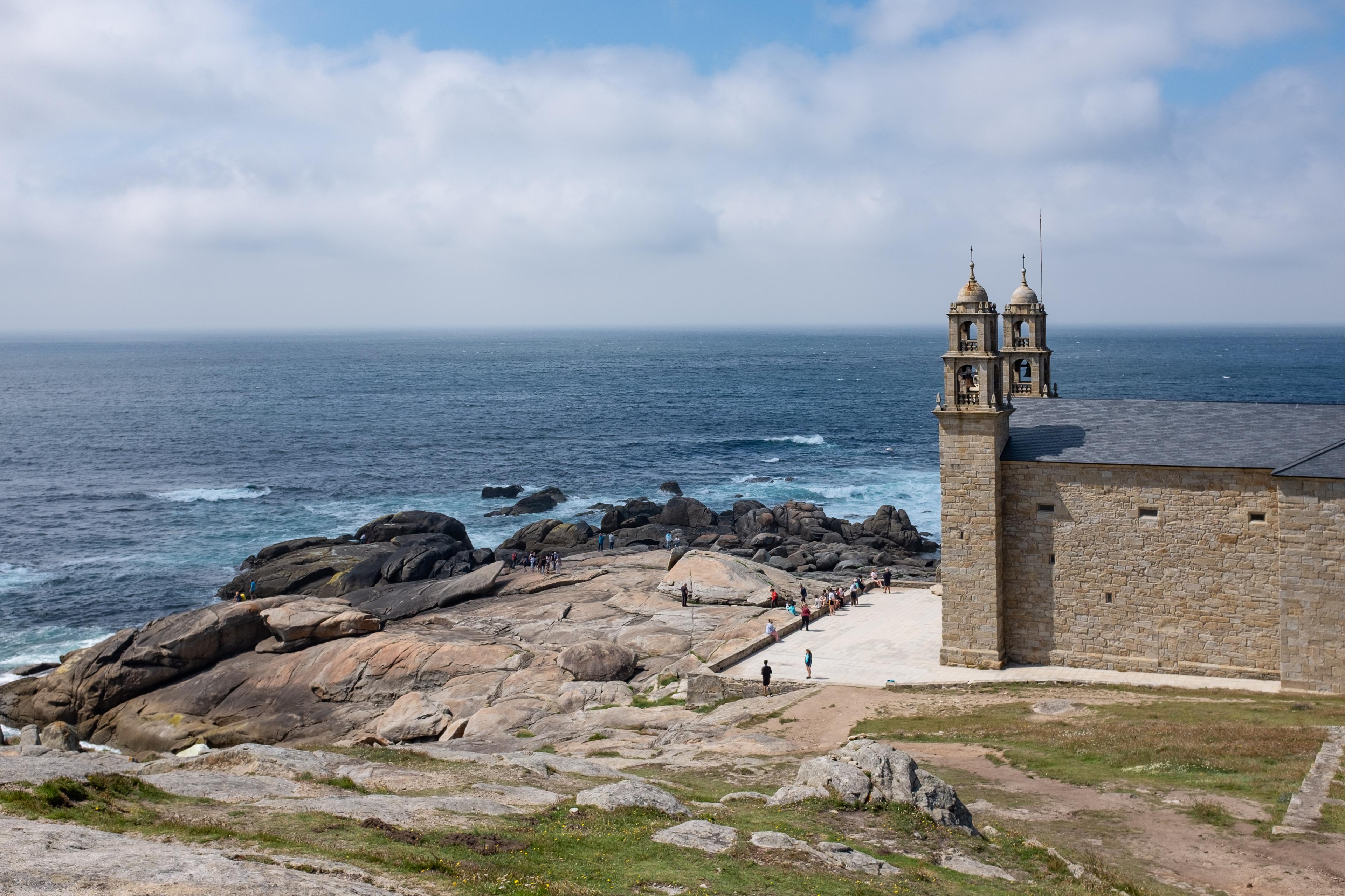 Scenic view of Muxía on the Camino to Finisterre and Muxía