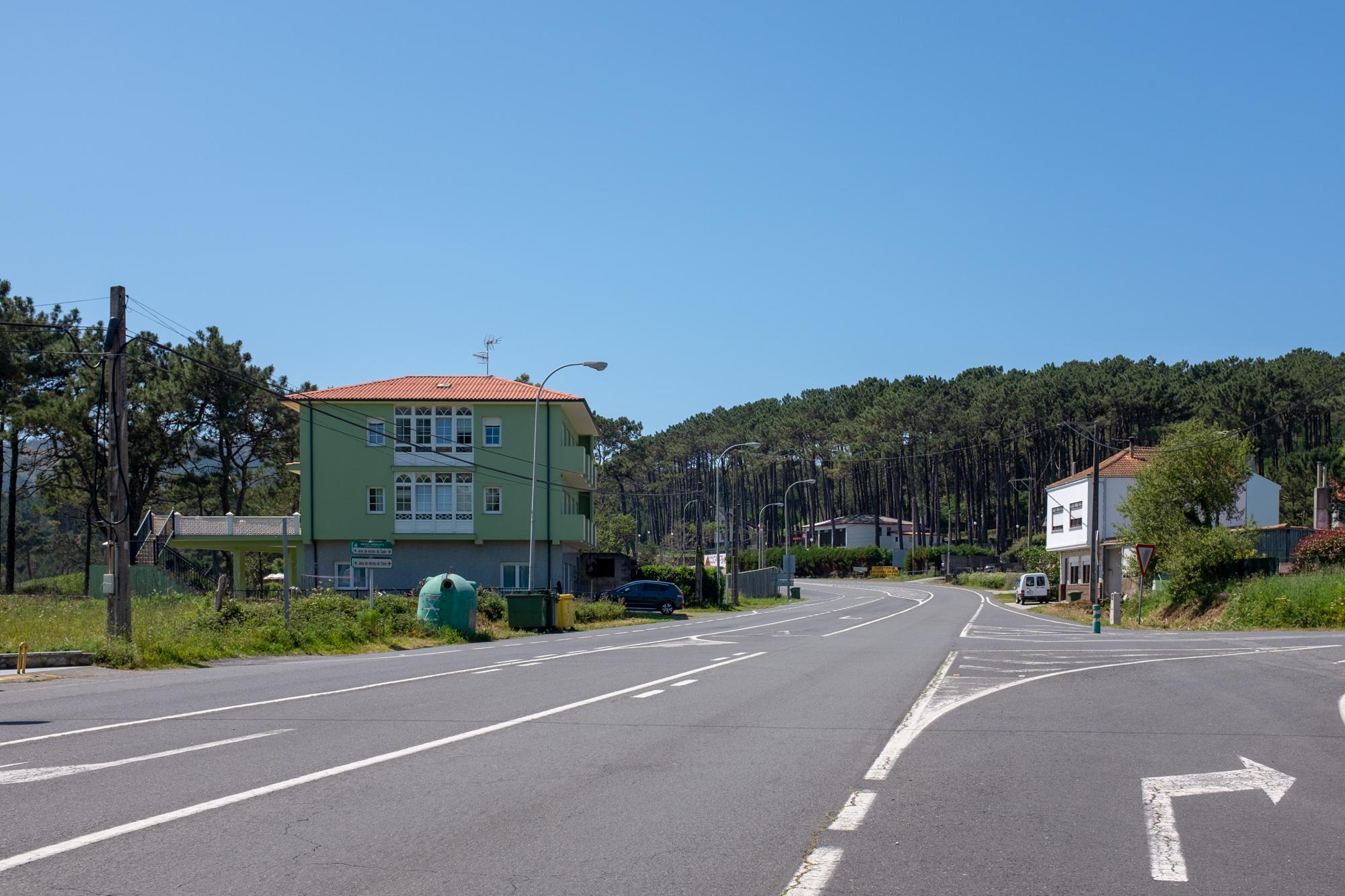 Scenic view of Estorde on the Camino to Finisterre and Muxía