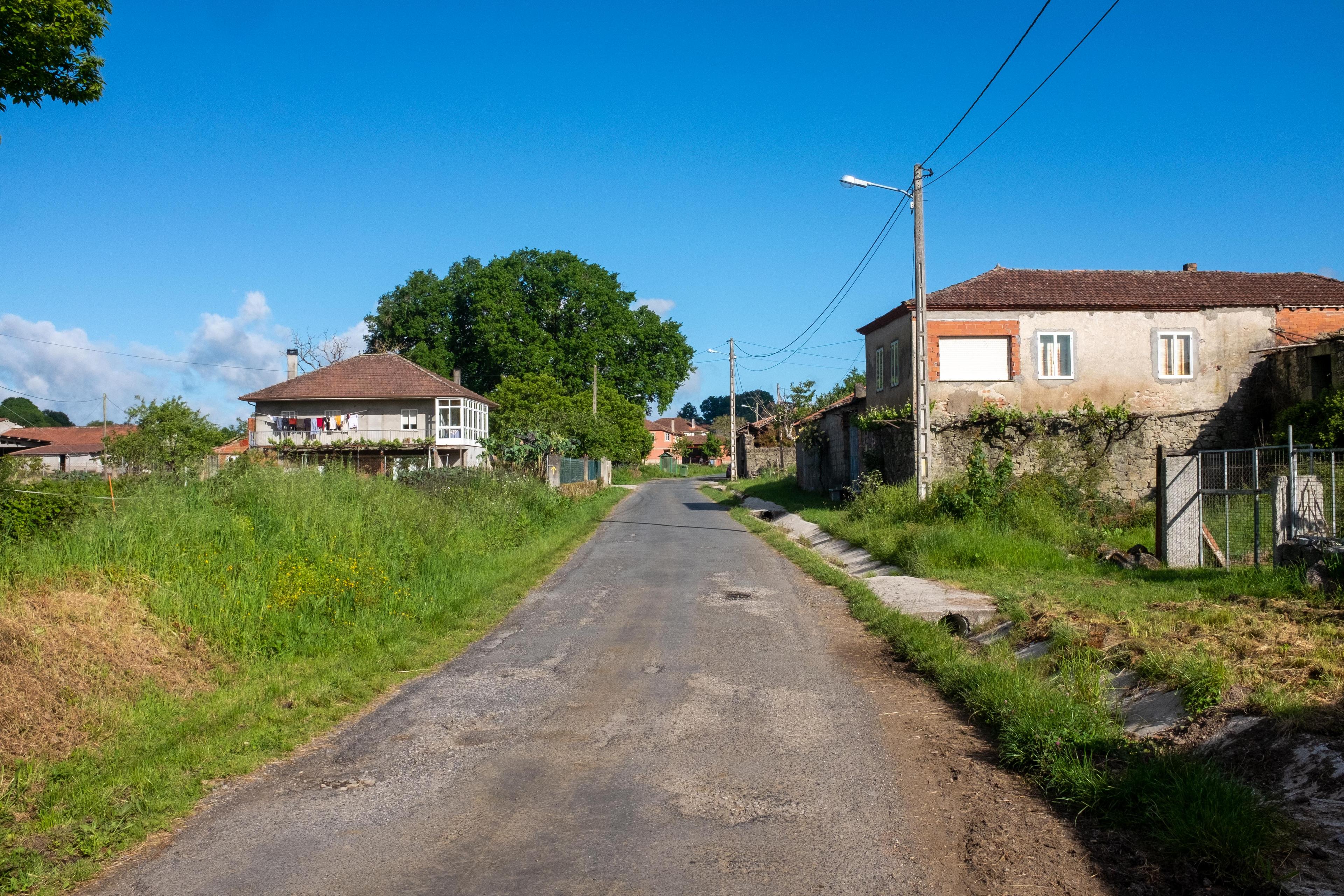 Scenic view of A Barxa on the Camino de Invierno