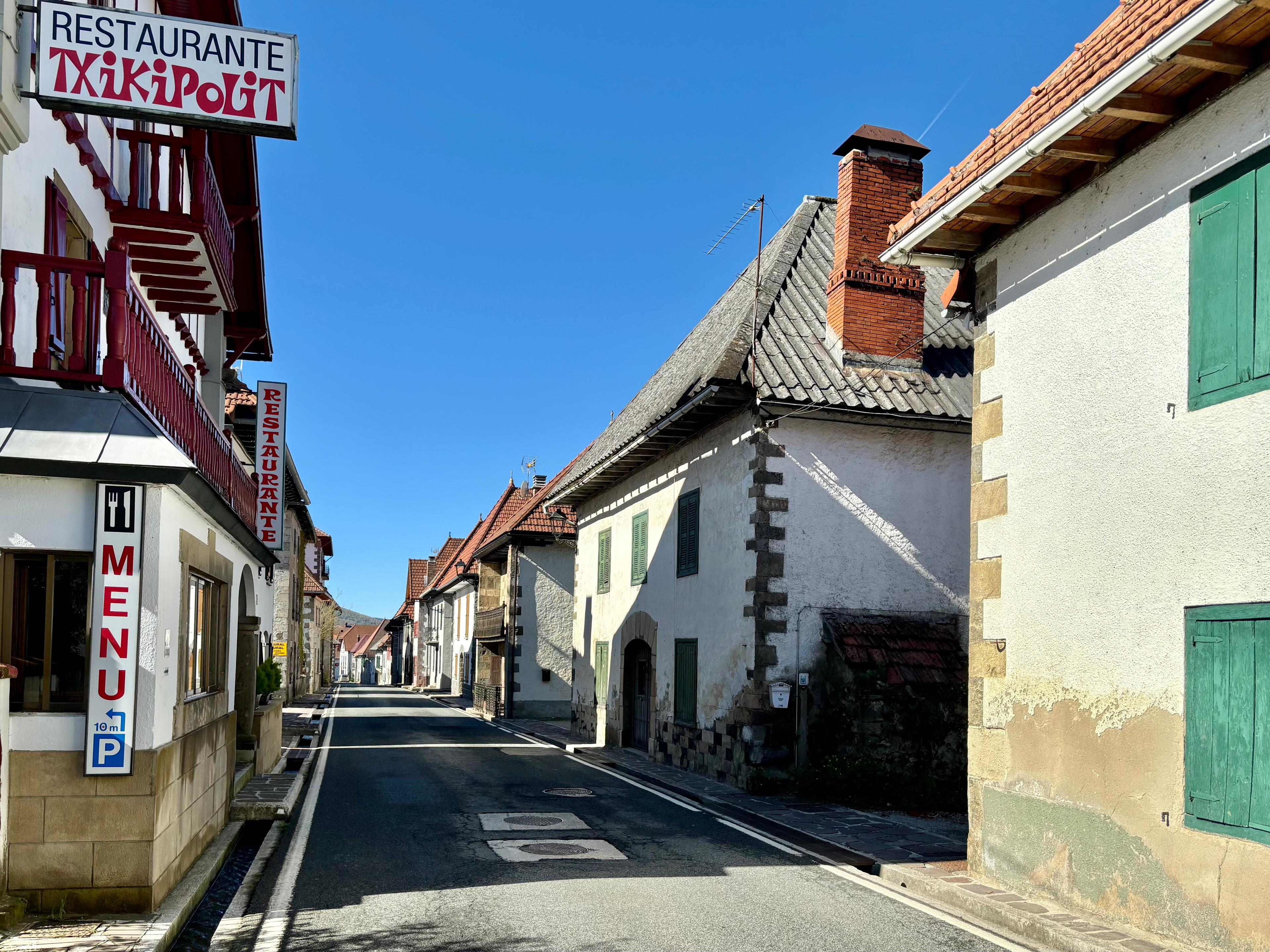 Scenic view of Burguete on the Camino Francés