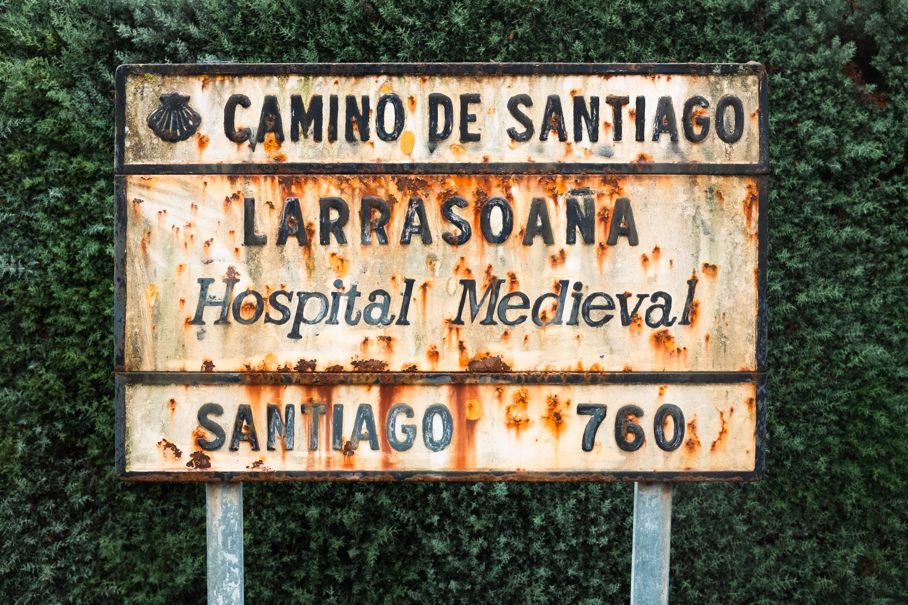 Scenic view of Larrasoaña on the Camino Francés