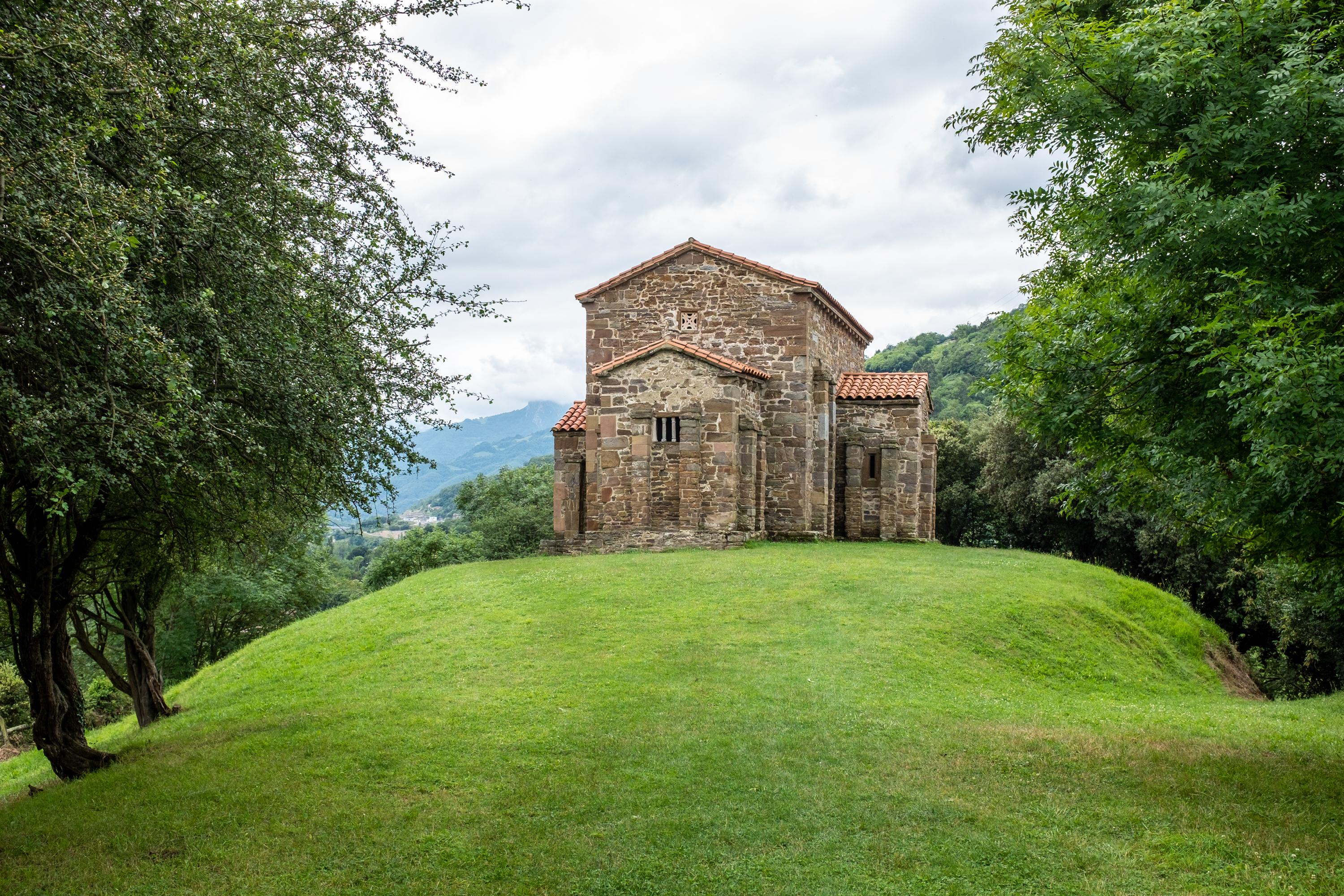 Scenic view of Santa Cristina de Lena on the Camino De San Salvador