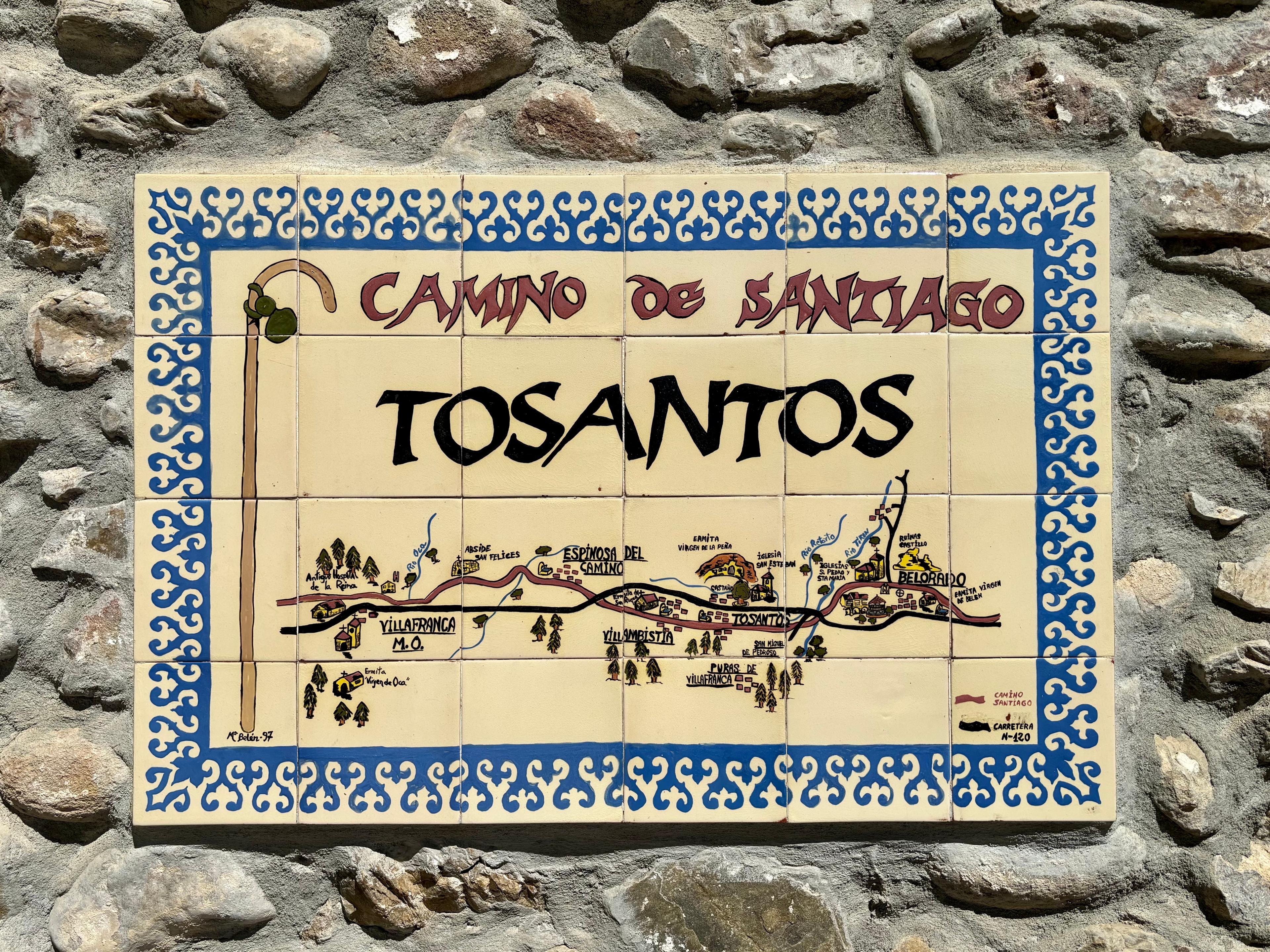 Scenic view of Tosantos on the Camino Francés