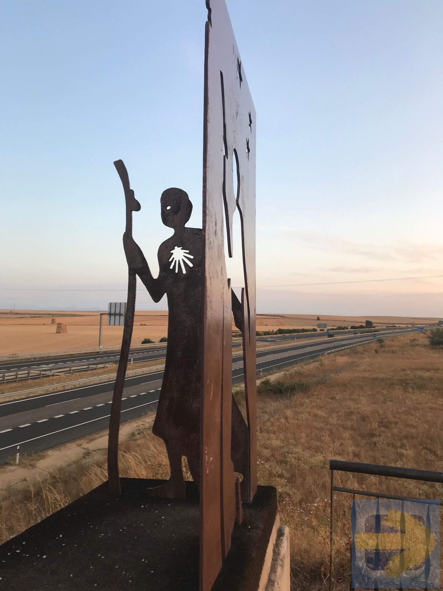 Camino sculpture, outside Frómista