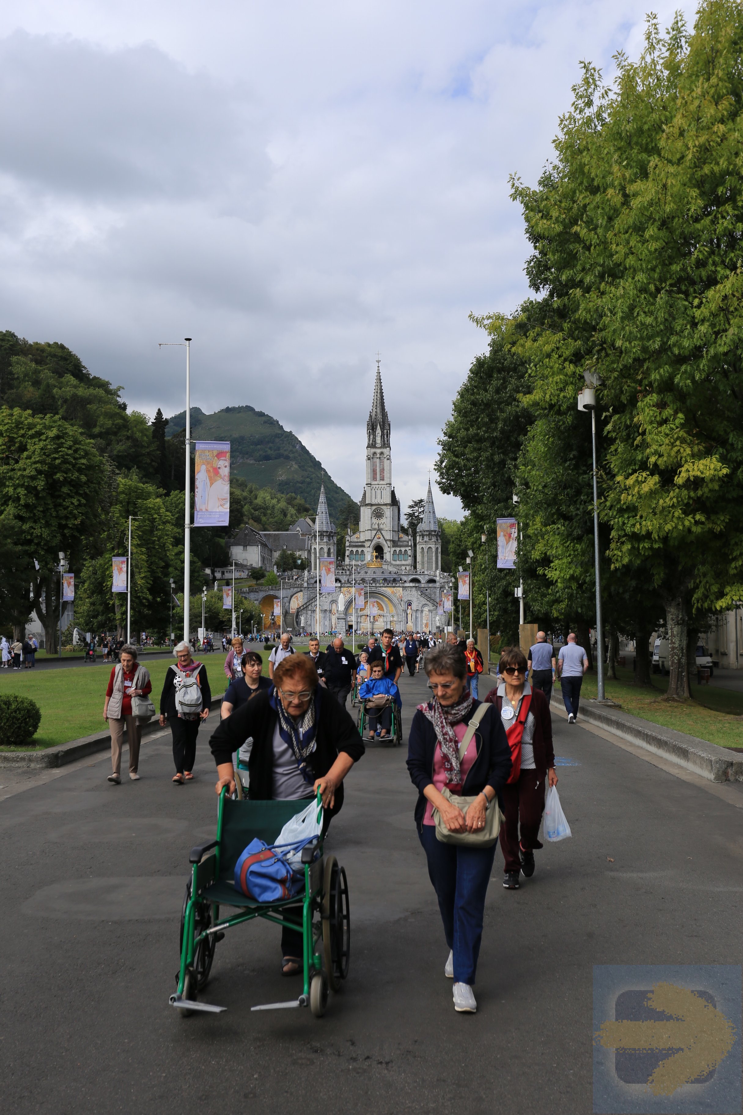 Pilgrims to the Lourdes Sanctuary